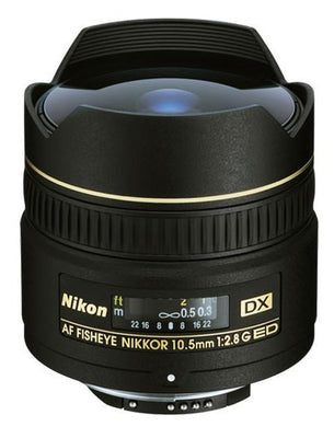 Nikon 10.5mm f/2.8G ED-IF AF DX Fisheye Lens, lenses slr lenses, Nikon - Pictureline - 1