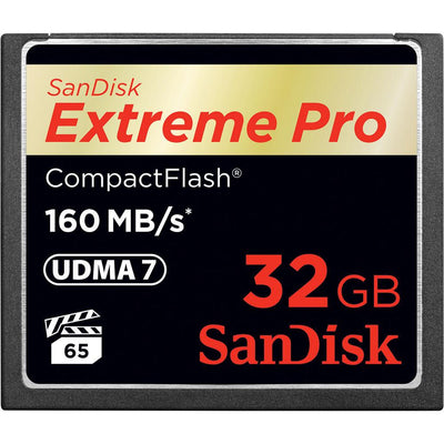 SanDisk Extreme Pro 32GB CF Memory Card 160MB/s, camera memory cards, SanDisk - Pictureline
